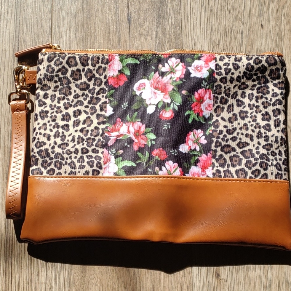 Floral/Animal Print Clutch